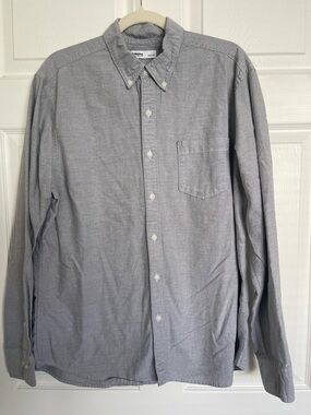 Sonoma Men's Light Gray Button-Down Oxford Shirt